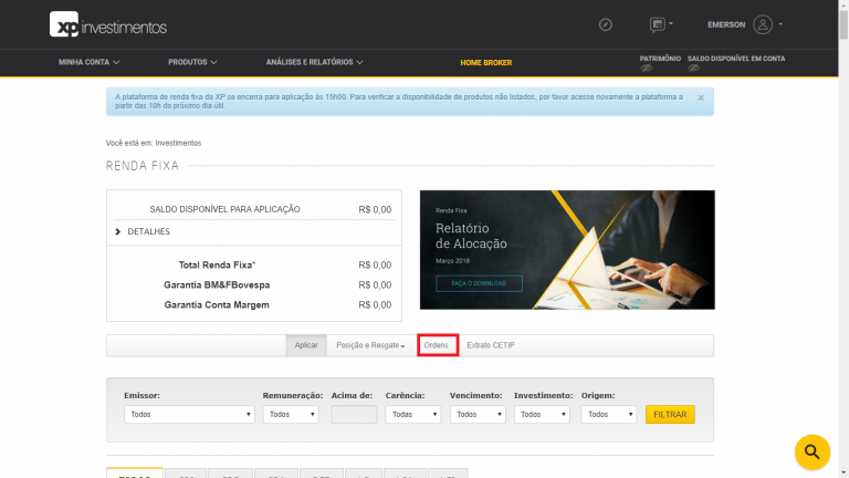 Como Consultar Ordens Realizadas Em Renda Fixa Na XP Investimentos 